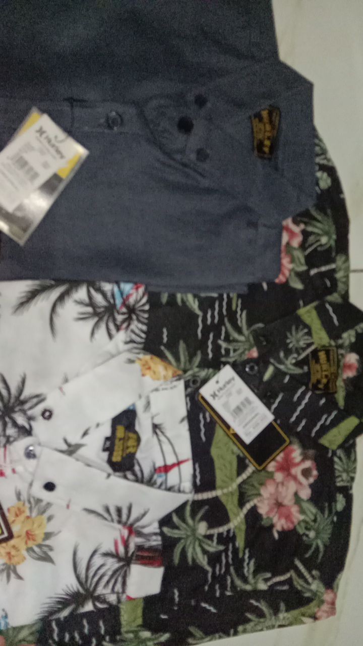 Hem Cowok Printing Kemeja Surfing Pria Motif Pantai Tie Die