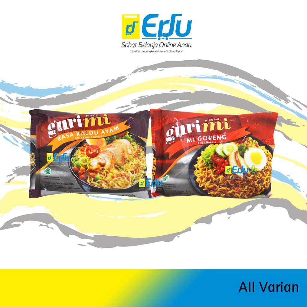 

VARIAN Gurimi Mie Instan Rasa Kaldu Ayam Kuah & Mie Goreng Halal MUI