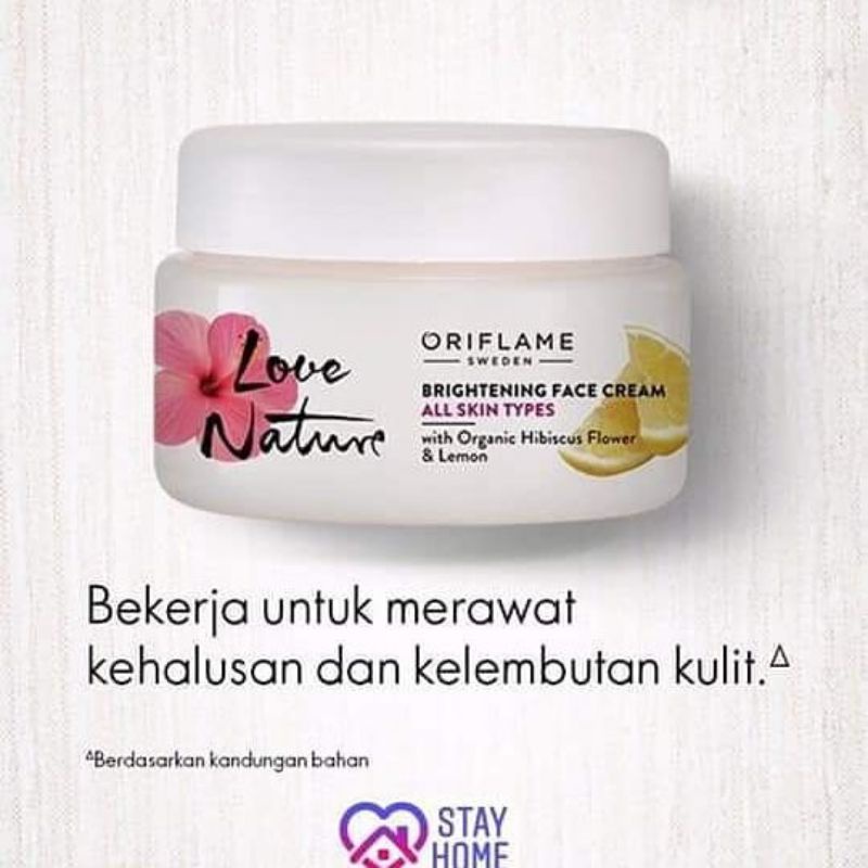 Love Nature Brightening Face Cream/Toner/Cleanser With Organic Hibiscus Flower &amp; Lemon