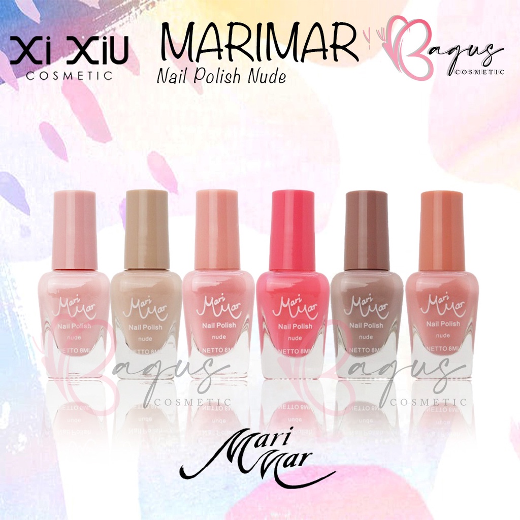 ⭐BAGUS⭐ MARIMAR Nail Polish Nude Kode 098 | New Series Xi Xiu Kutek Cat Kuku