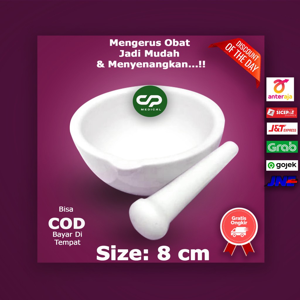 Alat Penumbuk Obat|Penggerus Obat|Ulekan|Penumbuk|Penggerus|Morta|8cm