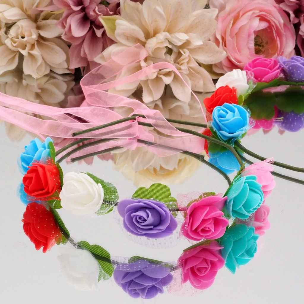 Bando Mahkota Bunga Murah Bagus / Flower Crown Bridal Shower