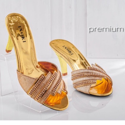 SANDAL PESTA / SENDAL PESTA WANITA MEWAH HAK PLATFORM HEELS Seserahan kondangan 5 cm