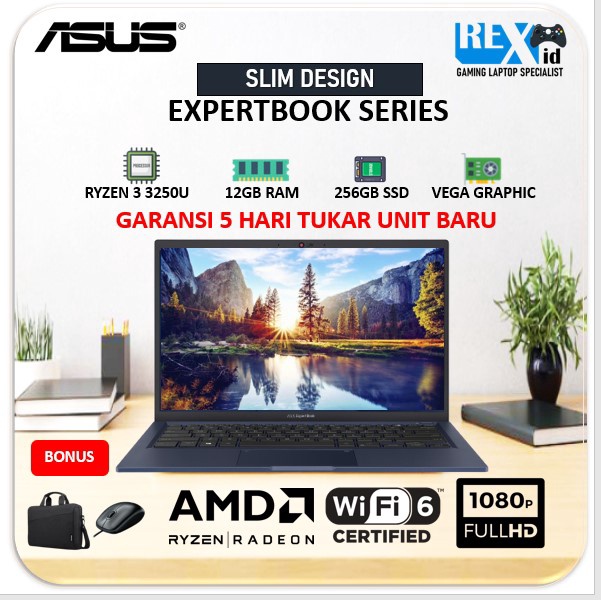 ASUS EXPERTBOOK RYZEN 3 3250U 12GB RAM 256GB SSD FHD