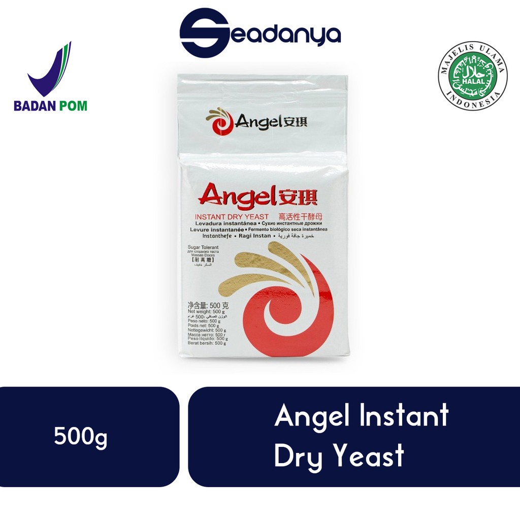 

Angel Instant Dry Yeast Ragi Instant 500g - Pengembang Roti , Kue , Makanan - Halal MUI & BPOM