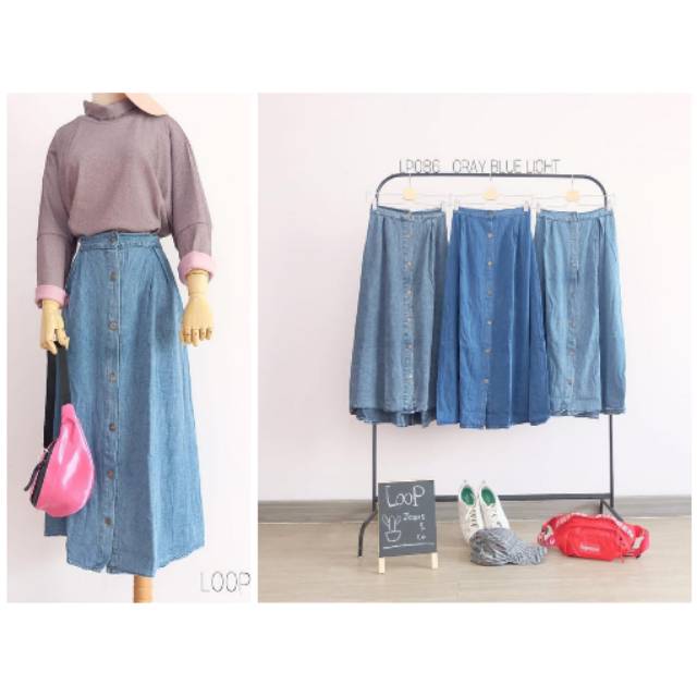 Rok jeans loop