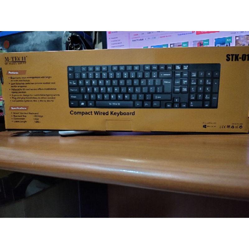 Keyboard Standard M-Tech STK-01 USB Wired Kabel -Mtech STK01 Keyboard