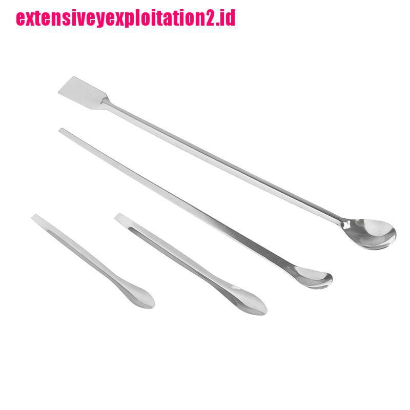 &lt; E2id &amp; &gt; Sendok Spatula Mikro Bahan Stainless Steel Untuk Lab / Dapur