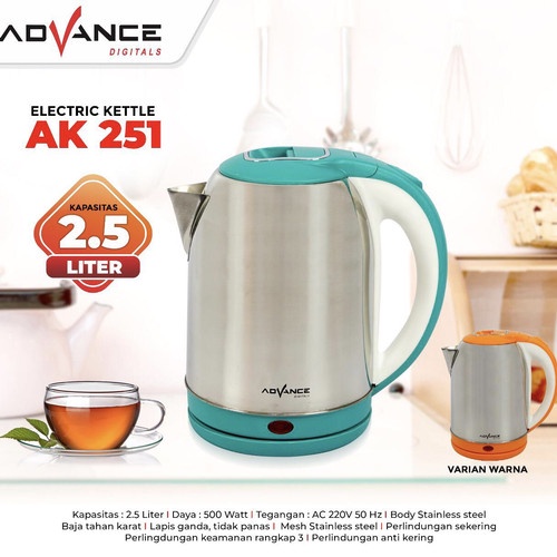 Teko Listrik Advance AK251 2.5 liter / kettle listrik