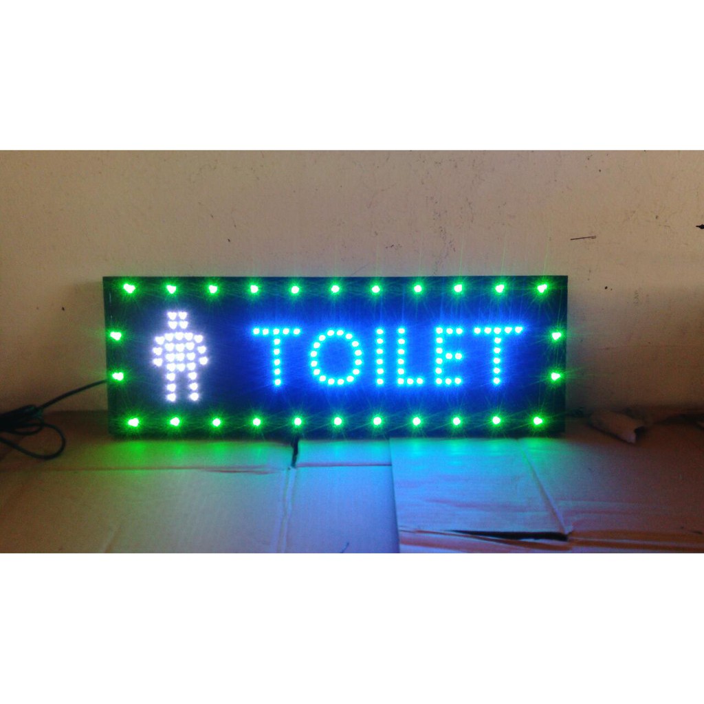 tulisan lampu led / led sign toilet pria kedip2