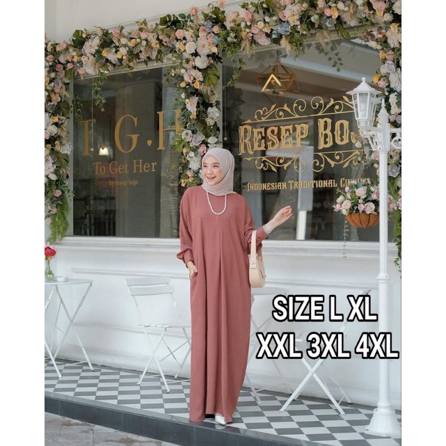 GAMIS HAWA SLETING DEPAN BUSUI BUMIL DRESS MOSCREPE UKURAN JUMBO L XL XXL XXXL XXXXL