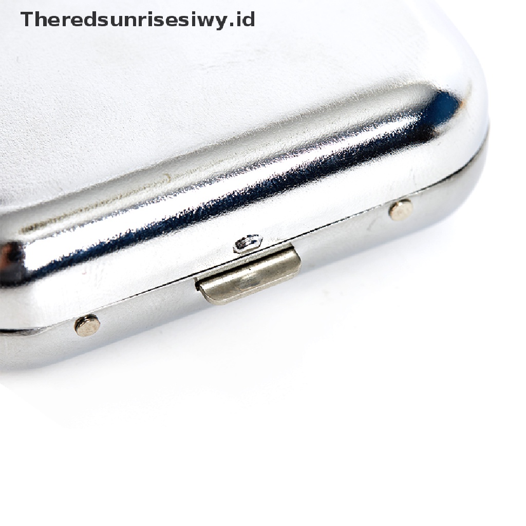 # Alat Rumah Tangga # Asbak Rokok Portable Bentuk Kotak Bahan Stainless Steel Dengan Tutup