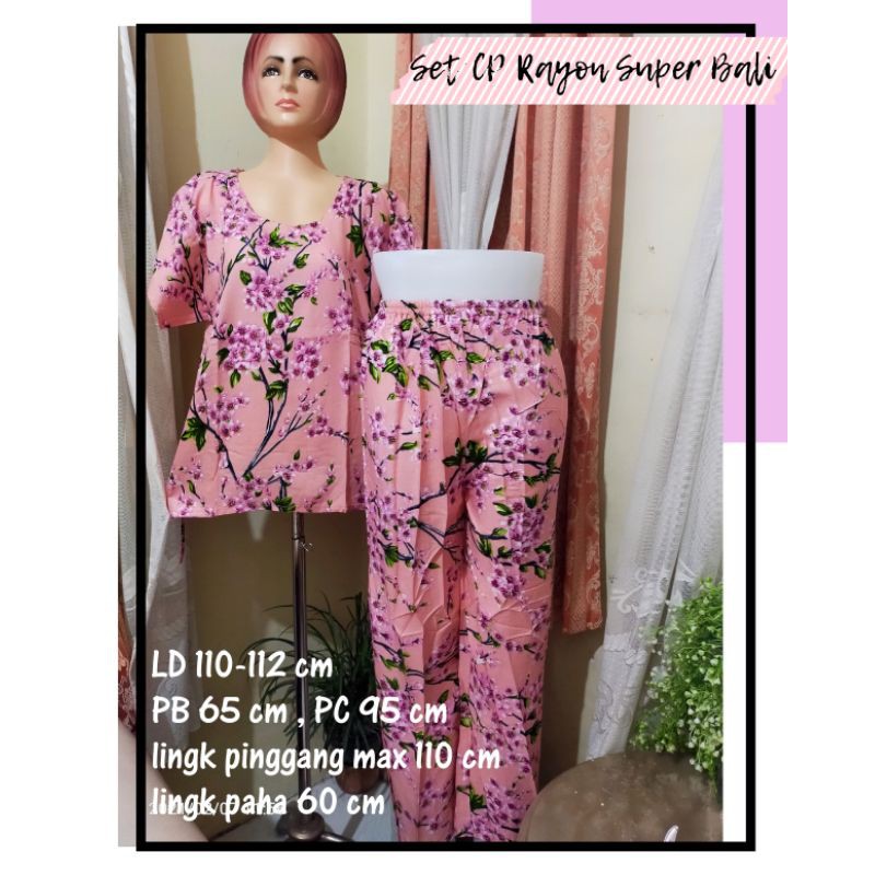 Set Celana panjang Rayon Super