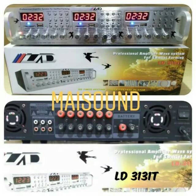 Amplifier Ampli Walet LAD LD 3131T 6 Channel LD 3131 T