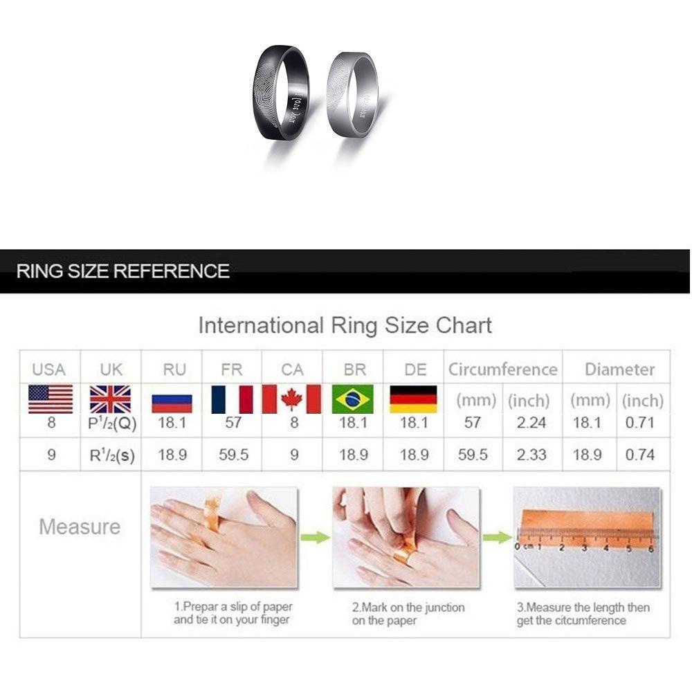 Preva 1pasang Cincin New Wedding Valentine Day Heart Fingerprint