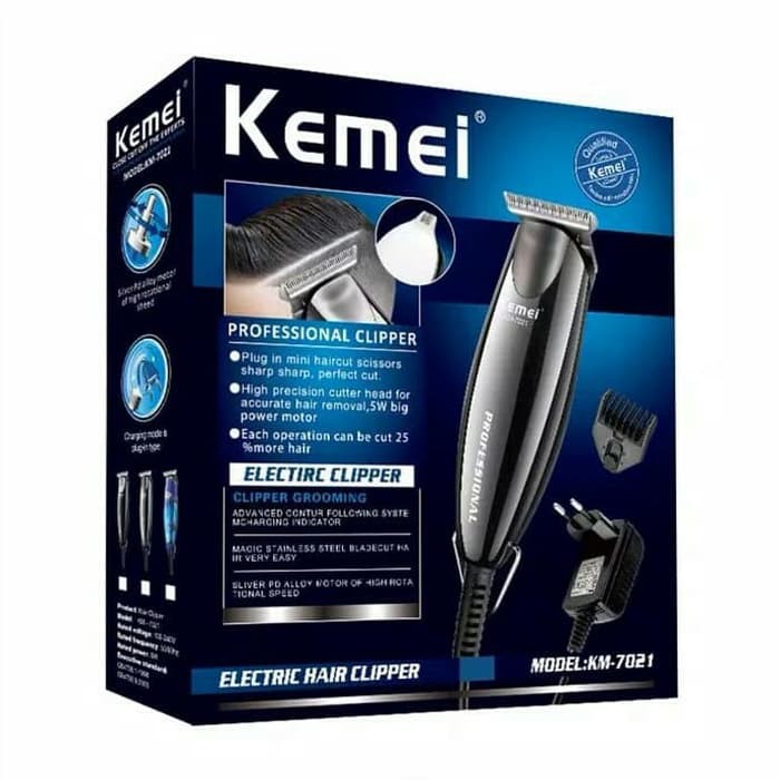 Kemei Alat Cukur Rambut KM-7021 Trimmer Elektrik Clipper