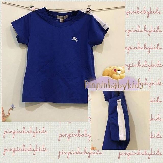 Kaos anak cowok biru bis putih