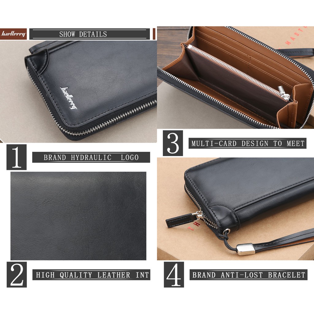 Baellerry Dompet Pria Original / Dompet Pria Panjang Model Amplop / Dompet Import Original 8391