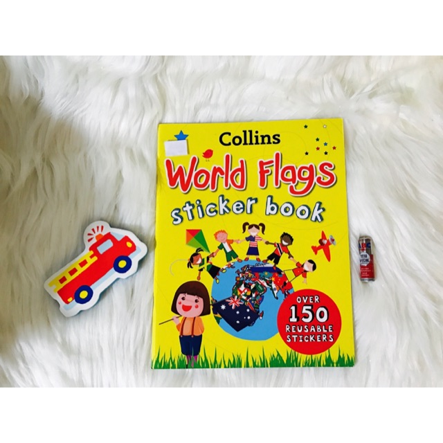 

World flags buku stiker anak
