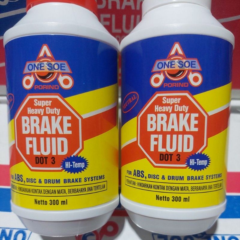 Minyak Rem One Soe 300ML Warna Merah &amp; Putih Oli Rem Brake Fluid Dot 3 untuk motor /mobil