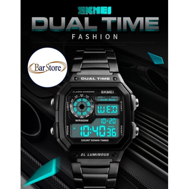 Jam Tangan Keren Pria Wanita Digital SKMEI Model Elegant 1335