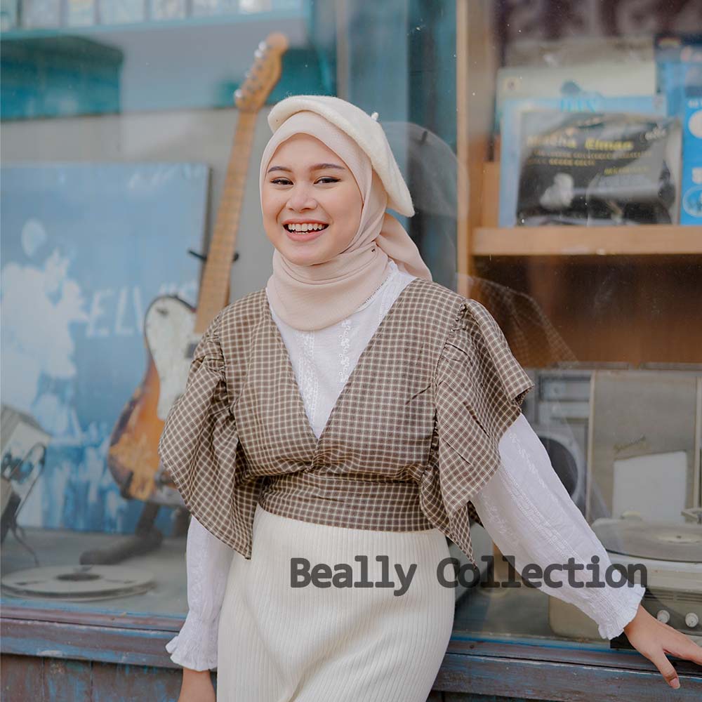 (CUCI GUDANG) YURA KOREAN TOP | VEST TARTAN | OUTER RUMBAI PITA | OUTER TARTAN | AMIE OUTER | LARISA TOP BLOUSE | LALUNA