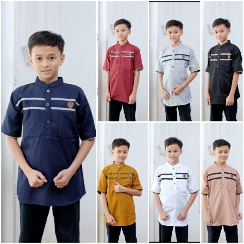 KURTA ANAK TANGGUNG STRIP 2 // BAJU MUSLIM ANAK TANGGUNG