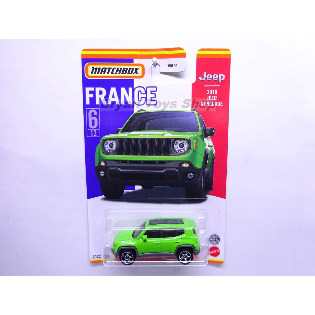 Matchbox France 2019 Jeep Renegade Hijau