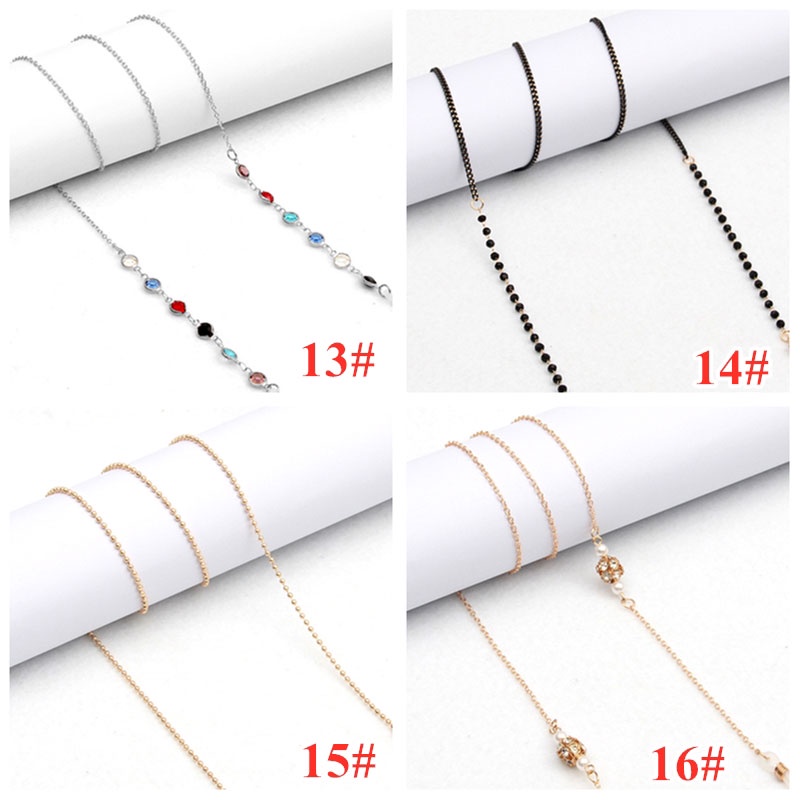 XiaoboACC Mask Strap Pearl Face Mask Chain Beaded Glasses Chains For Women Vintage Metal Sunglasses Lanyards Glasses Cord Holder Neck Strap