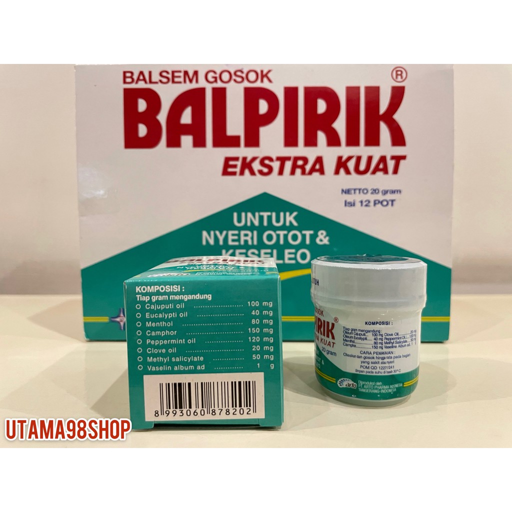 BALPIRIK BALSEM GOSOK EKSTRA KUAT 20GR HIJAU UNTUK NYERI OTOT & KESELEO-3