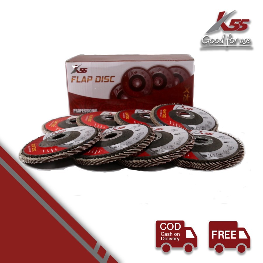 Amplas Susun 4&quot; / FLAP DISC K55 - 100x16mm Grid 40-150 - Grit 40