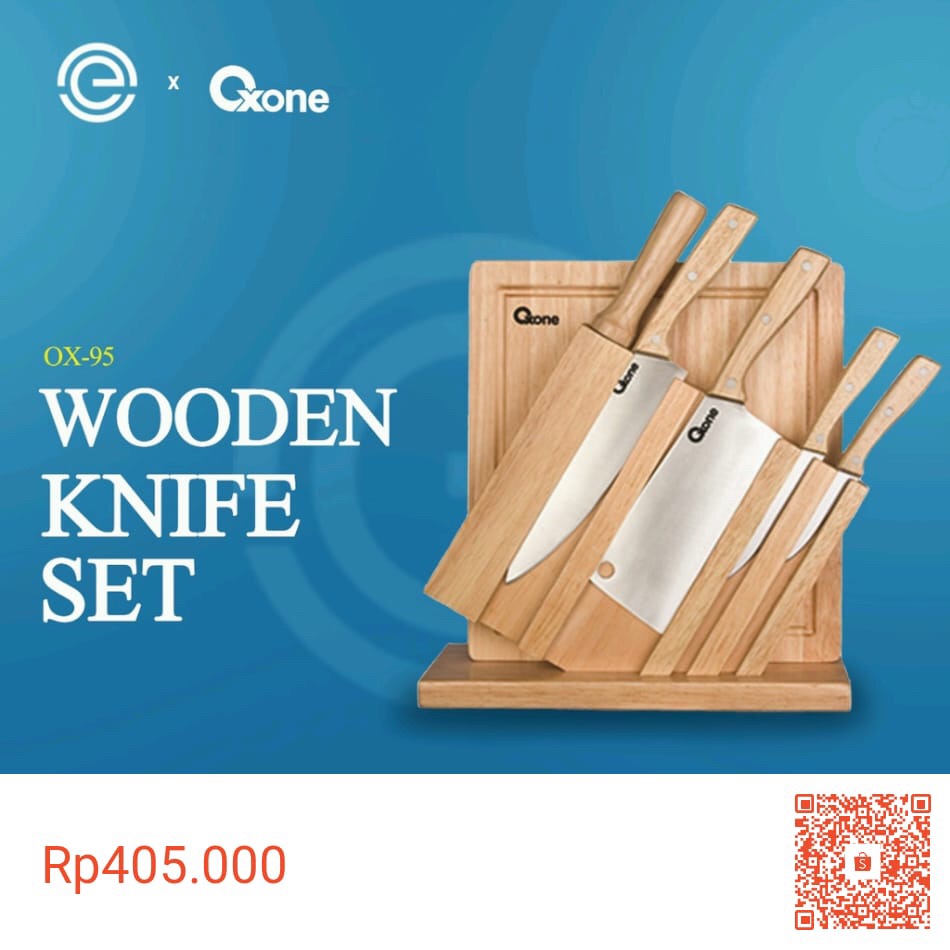 Oxone 7pcs Wooden Knife & Chop Board Set Ox-95