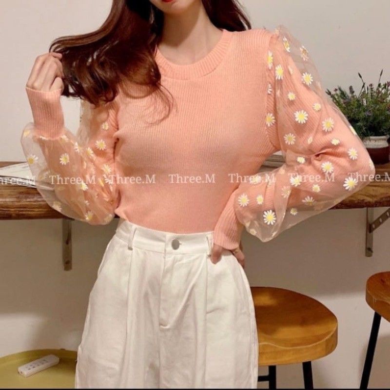 MDLV ~ C697 DAISY KNIT TOPS // BAJU RAJUT LENGAN PANJANG // FASHION IMPORT WANITA