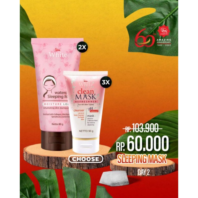 Paket 2 sleeping mask 3 clean &amp; mask