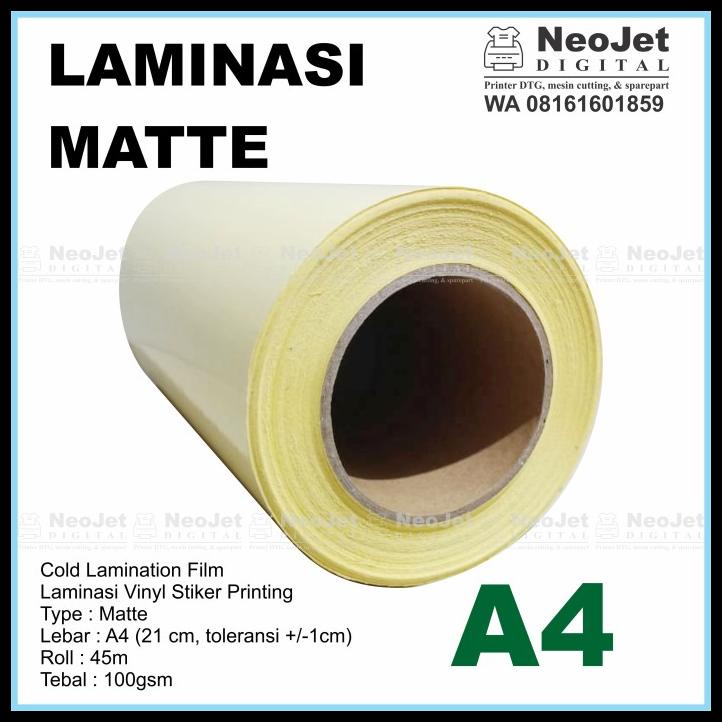 

Paket Sticker Vinyl Inkjet White Glossy Laminasi Matte Doff 100 Gsm A4