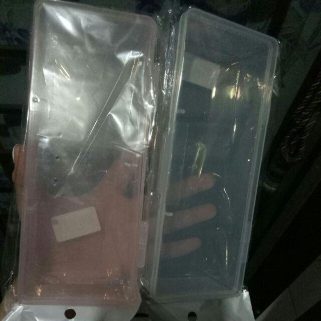[bayar Di Tempat] Persediaan Kuas Cat Kotak Penyimpanan Plastik Transparan Kit Kontainer