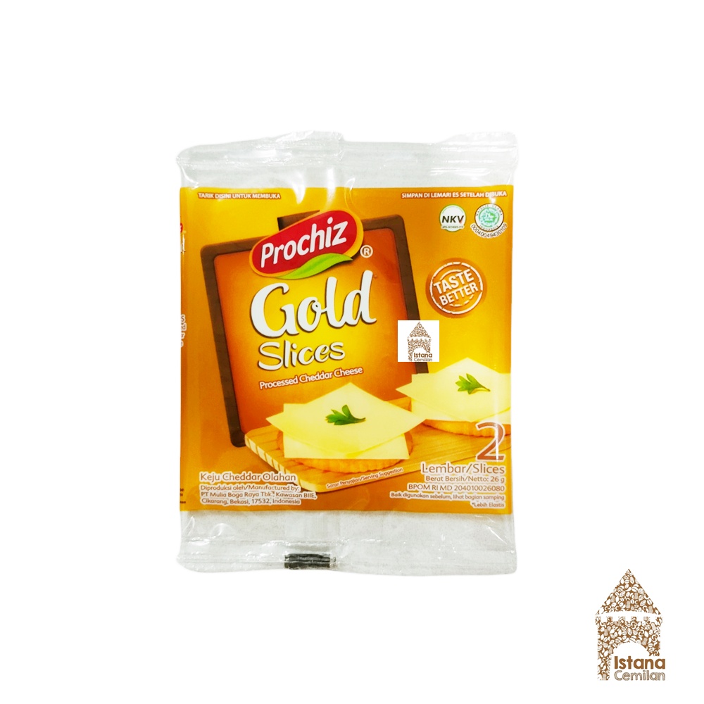 Prochiz Gold Slices Keju Cheddar (isi 2 lembar)