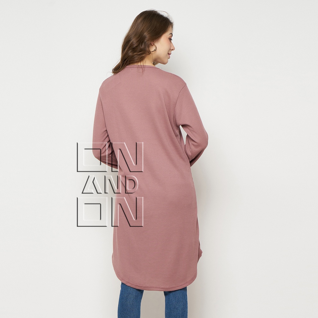 TUNIK  WANITA PANJANG| ATASAN TUNIK WANITA WAFLE | FASHION MUSLIM
