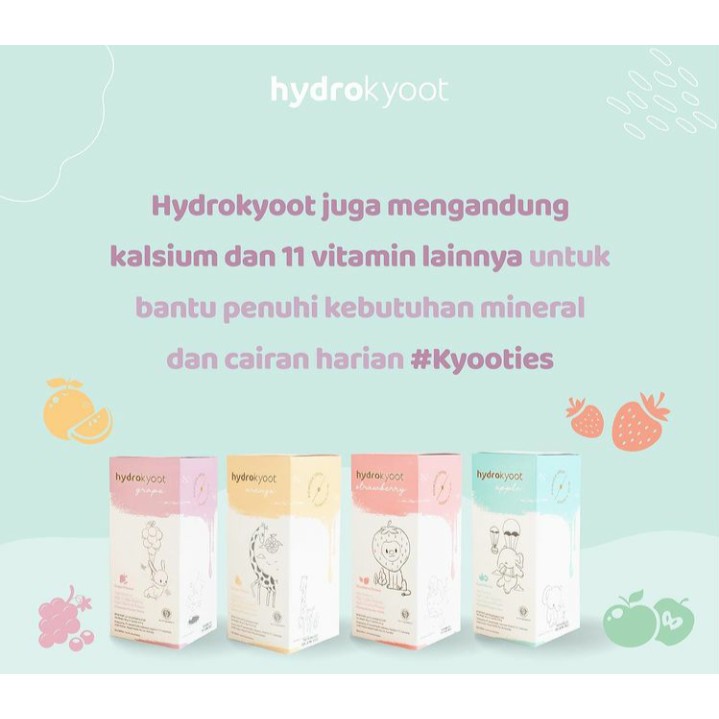 Hydrokyoot MINUMAN NUTRISI ANAK/KALSIUM ANAK/IMUNANAK/MULTIVITAMINANAK/HIGH VIT C, HIGH CALCIUM &amp; PHOSPHOR/ HIGH 11 KEY VITAMINS