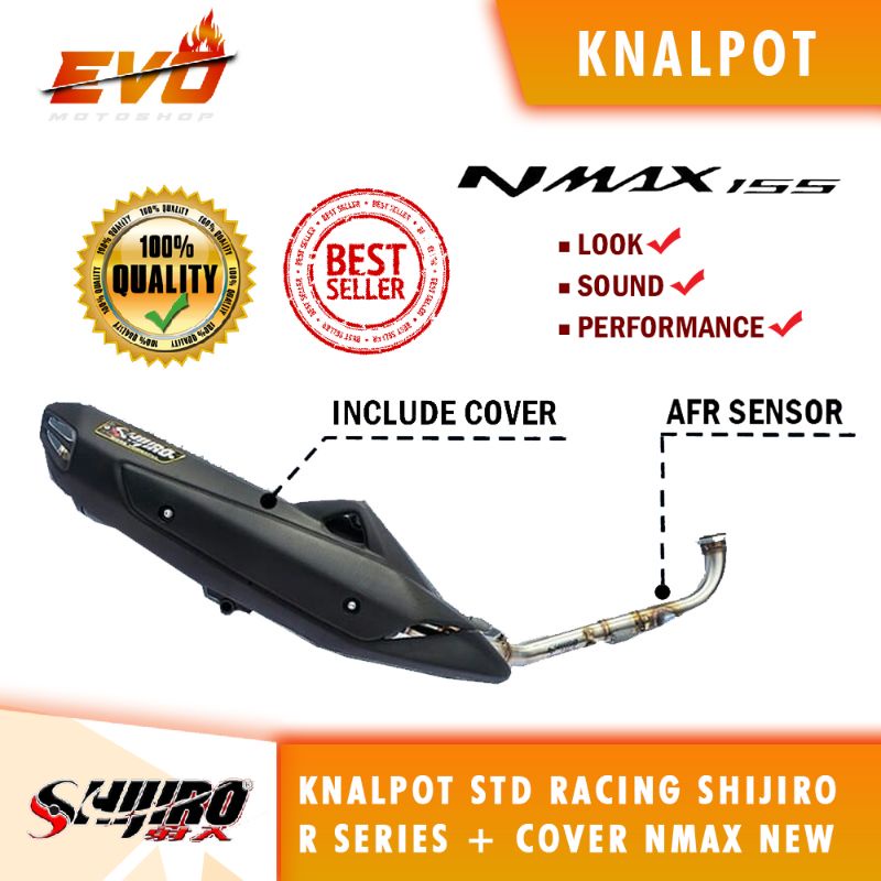 KNALPOT NMAX NEW SHIJIRO STD RACING R SERIES