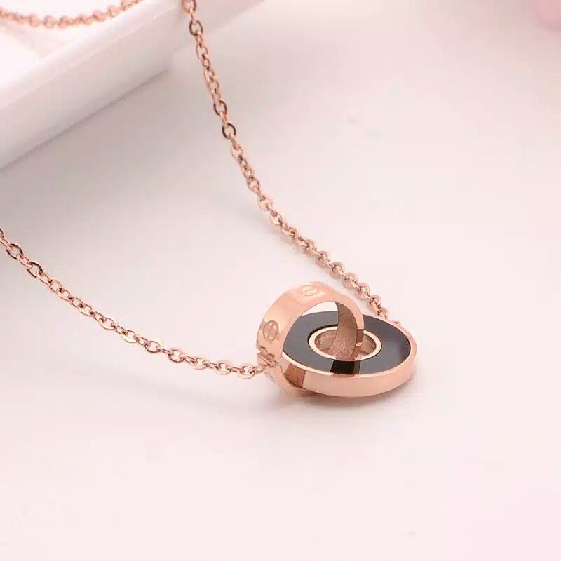 GG Kalung Rantai Claivle Classic Liontin Elegant Titanium Lapis Emas 18k#KL-300