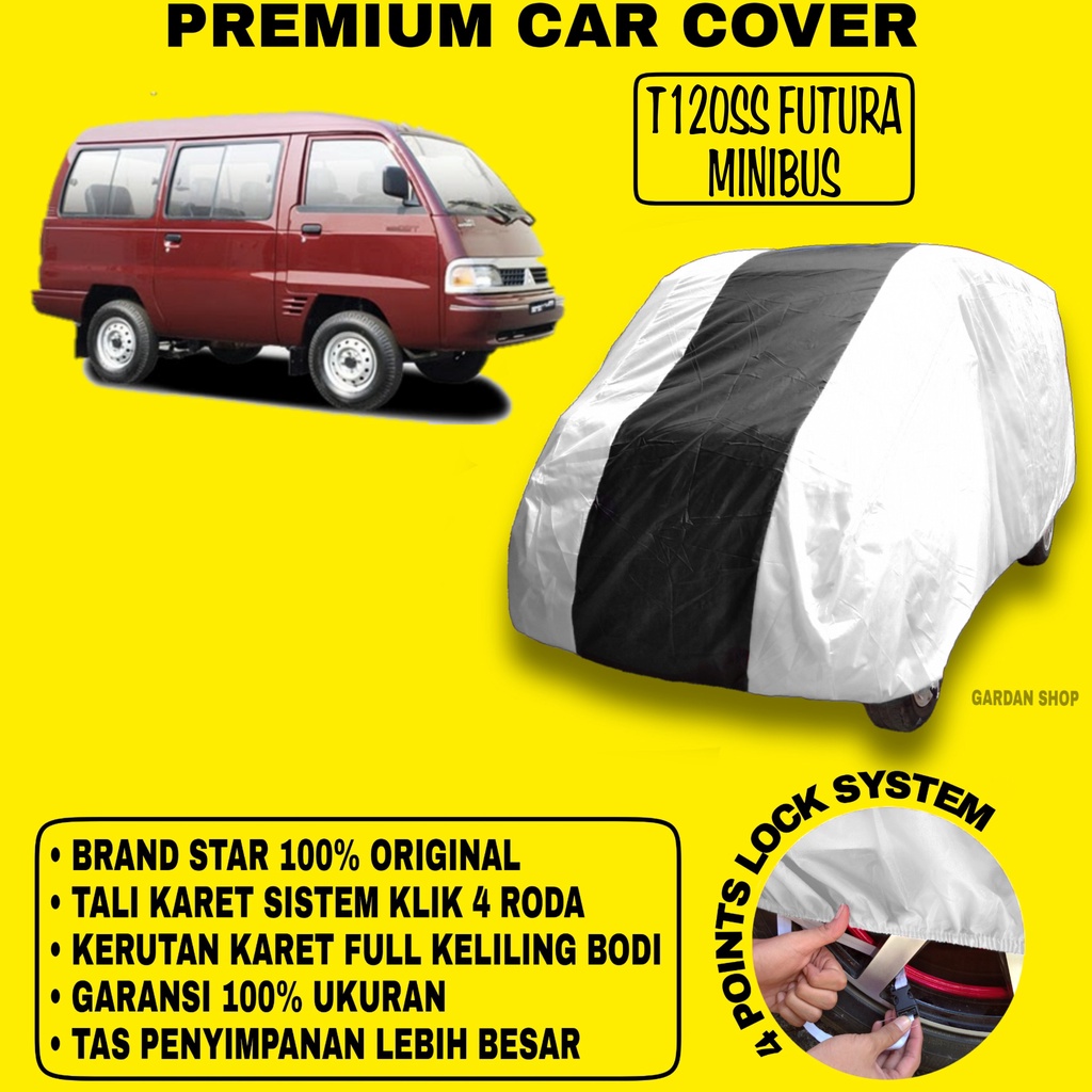 Body Cover T120SS FUTURA MINIBUS SILVER HITAM Penutup Bodi Mobil T120SS Futura Minibus Waterproof PREMIUM