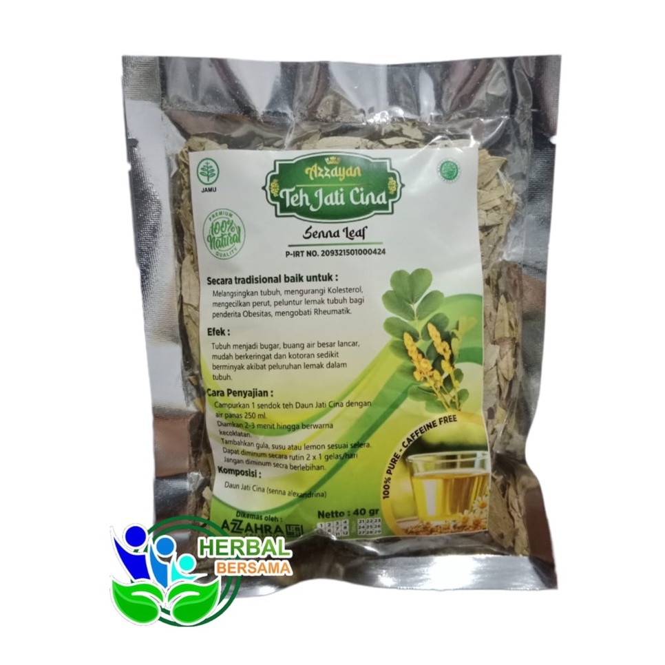 

Azzayan Teh Jati Cina Minuman Herbal Alami Senna Leaf Jati Cina Teh Azzayan 40 gr