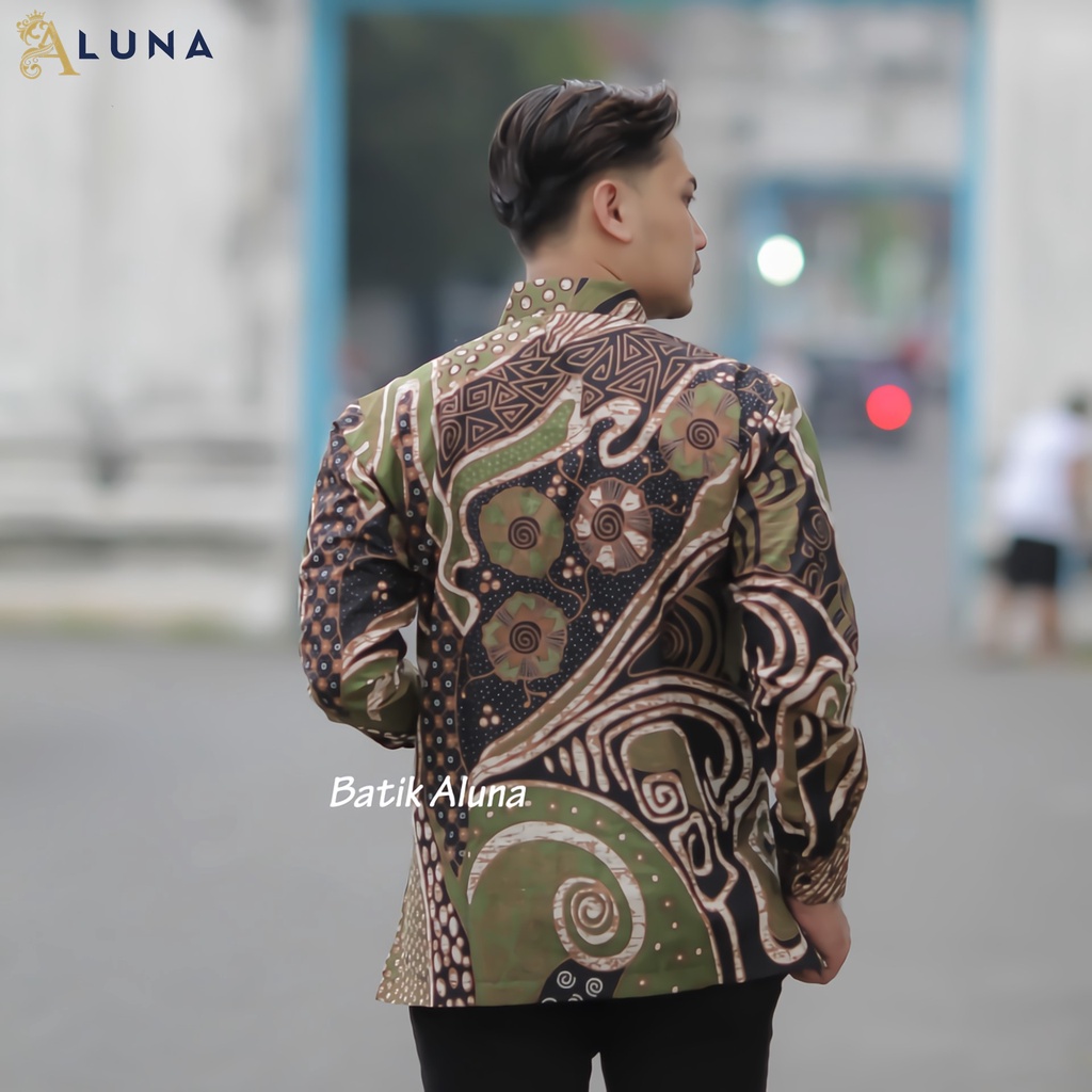 Baju Kemeja Batik Pria Cowok Lengan Panjang Regular Atasan Batik Premium Pria Cowo Prabuseno Kondangan Couple Pasangan Batik Pekalongan Anak Laki Laki Kekinian Original Modern Seragam Kantor Jumbo PCW 079