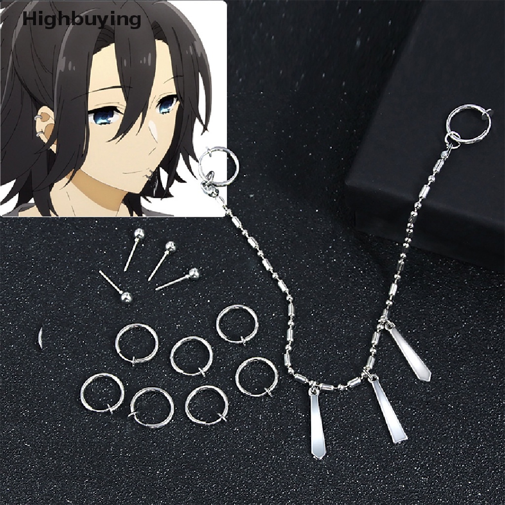 Hbid 1 Set Anting Tusuk + Bibir + Telinga Desain Anime Horimiya Miyamura Izumi Glory