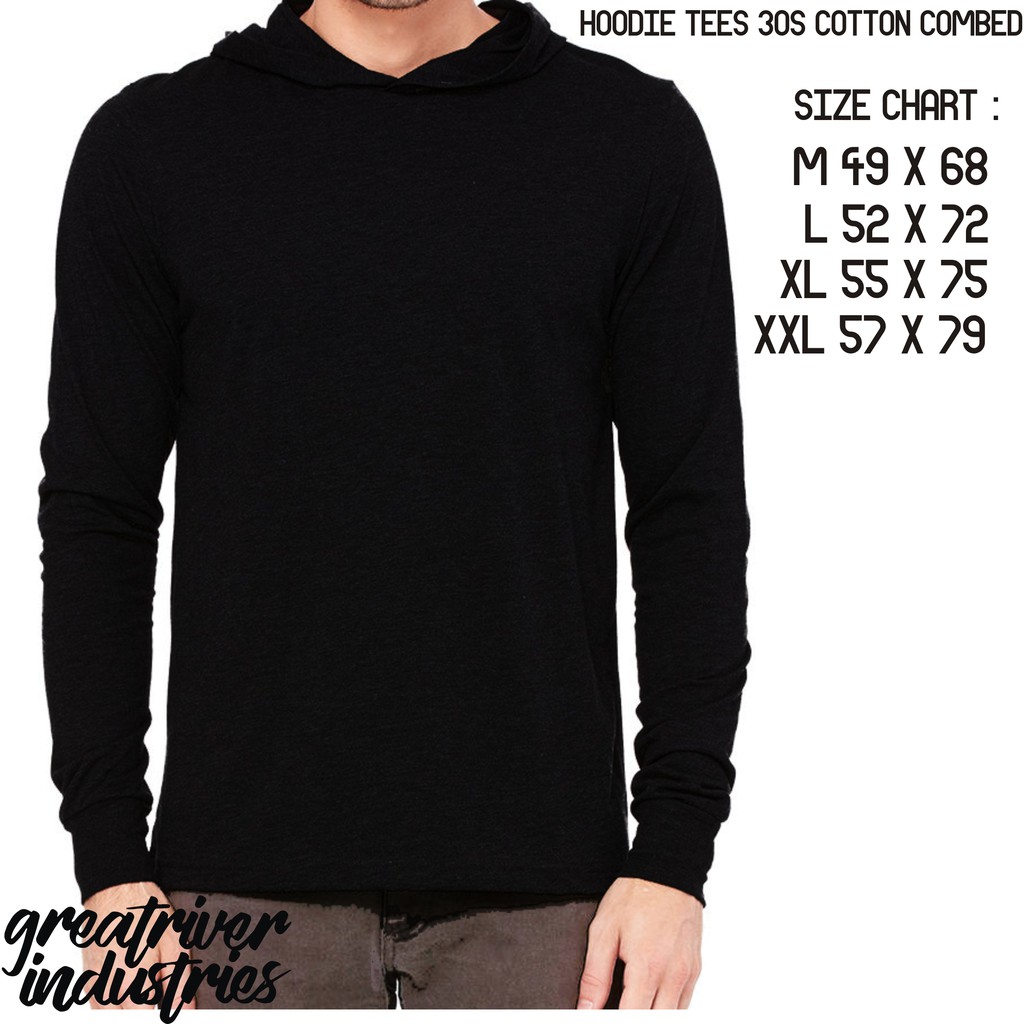 Download hoodie jumper kaos polos lengan panjang original hitam ...