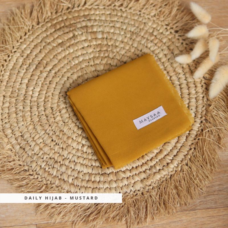 Katalog DAILY HIJAB SQUARE/ POLYCOTTON /Bella square-Mustard