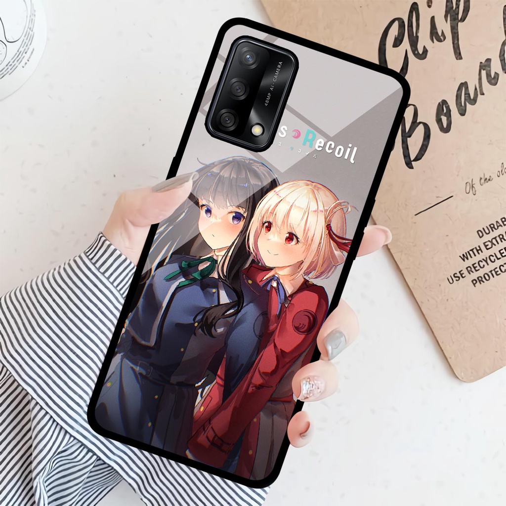 Case Glossy Oppo A74 | A95 Casing Kilau Hp Oppo | Pelindung Hp | Motif Anime Girl Lycoris Recoil