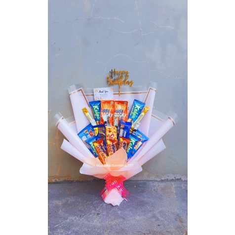 

BUKET SNACK/BUKET COKLAT/BOUQUET SNACK/SNACK TOWER/KUE ULANGTAHUN/SNACK CAKE/SNACK TART/SNACK ULTAH/BIRTHDAY TOWER/KADO ULTAH/KADO WISUDA/BUCKET/ULANG TAHUN/SET HADIAH/KUE TART/HAMPERS