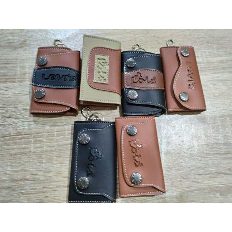 dompet stnk kulit sintetis / gantungan kunci stnk Levis Lois